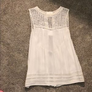 Beautifully detailed white tunic top